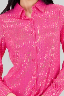 Camisa manga larga lentejuelas