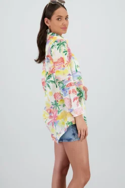 Camisa manga larga oversize detalle botones