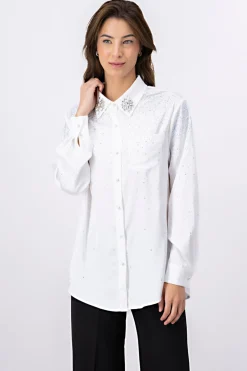 Camisa Manga Larga Pedrería