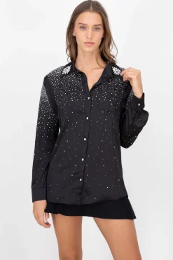 Camisa Manga Larga Pedrería