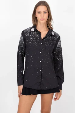 Camisa Manga Larga Pedrería