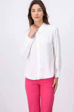 Camisa monocolor satinada