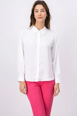 Camisa monocolor satinada