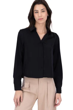 Camisa monocolor satinada