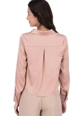 Camisa monocolor satinada