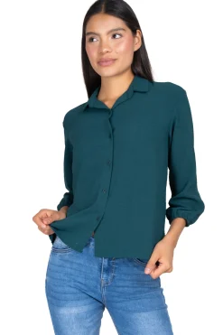 Camisa monocolor texturizada