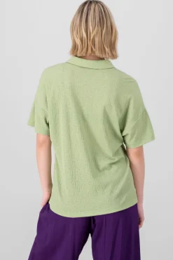 Camisa over manga corta