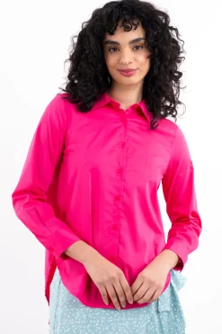 Camisa oversize asimétrica lisa