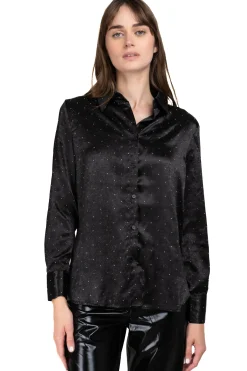 Camisa satinada brillos