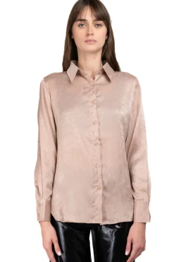 Camisa satinada brillos