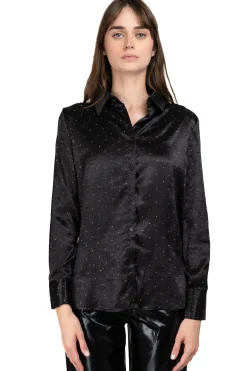 Camisa satinada brillos