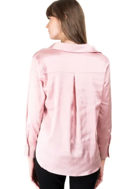 Camisa satinada manga larga