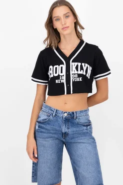 Camisa Tipo Baseball Brooklyn