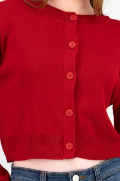 Cardigan botones liso