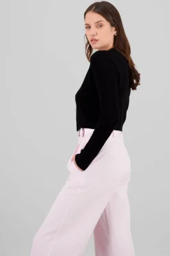 Cardigan con cuello redondo botones dorados Hyp