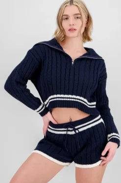 Cardigan con medio cierre