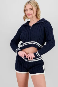 Cardigan con medio cierre