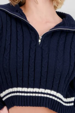 Cardigan con medio cierre