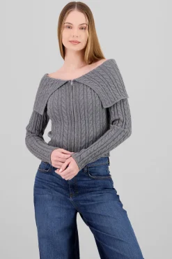 Cardigan hombros caidos sueter