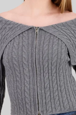 Cardigan hombros caidos sueter