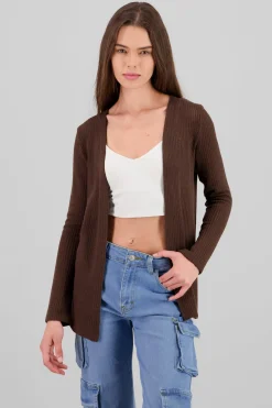 Cardigan largo tejido de punto