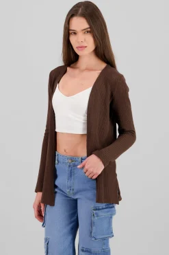 Cardigan largo tejido de punto