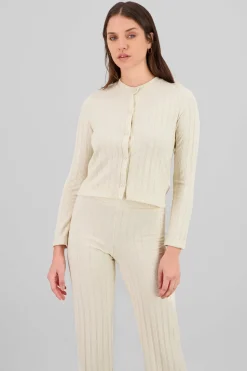 Cardigan manga larga