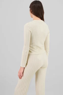 Cardigan manga larga