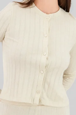 Cardigan manga larga