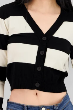 Cardigan rayas contraste