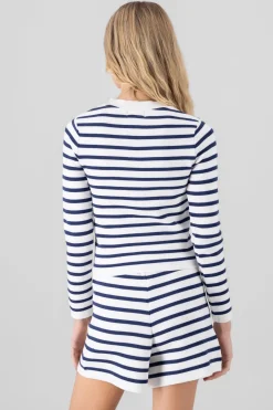 Cardigan rayas viscosa con boton Hypsters