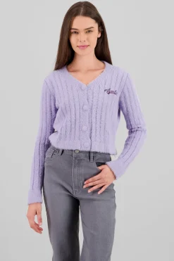 Cardigan suave detalle parche