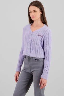 Cardigan suave detalle parche