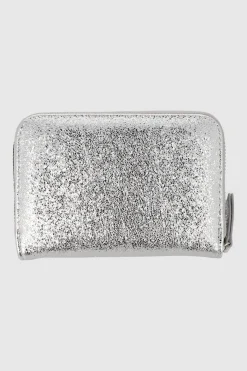 Cartera pequeña cierre studs metalizada