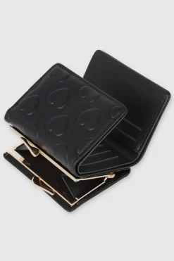 Cartera pequeña textura corazones