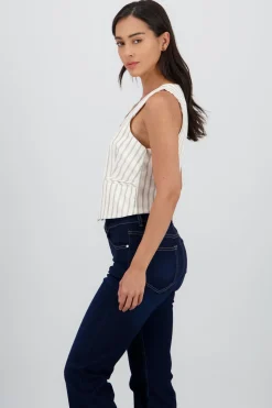 Chaleco botones rayas