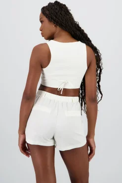 Chaleco corto con textura