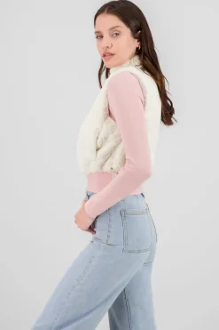 Chaleco corto peluche