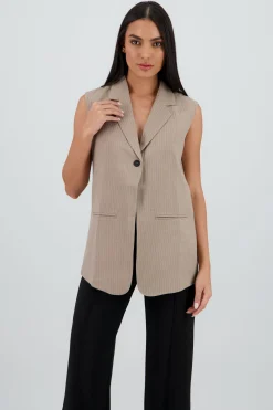 Chaleco de rayas sastre oversized