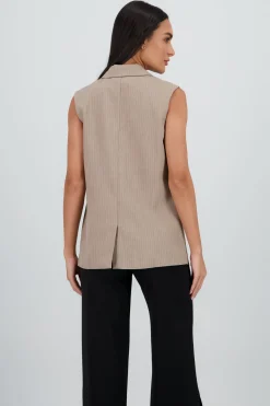 Chaleco de rayas sastre oversized