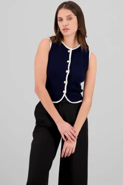 Chaleco det color con botones Hypsters