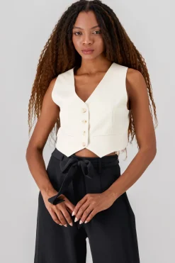 Chaleco escote V Con Botones