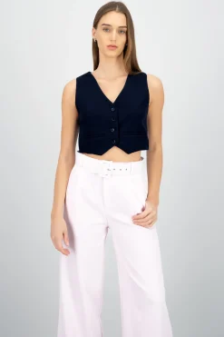 Chaleco escote V Con Botones