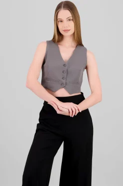 Chaleco escote V Con Botones