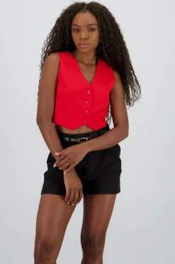 Chaleco escote V Con Botones