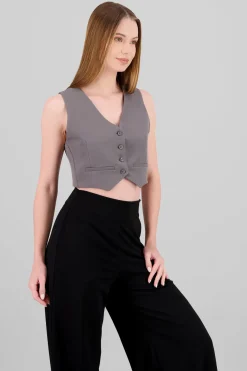 Chaleco escote V Con Botones