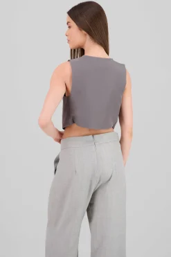 Chaleco escote V Con Botones