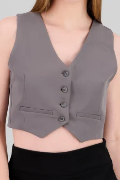 Chaleco escote V Con Botones