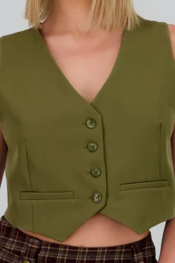 Chaleco escote V Con Botones