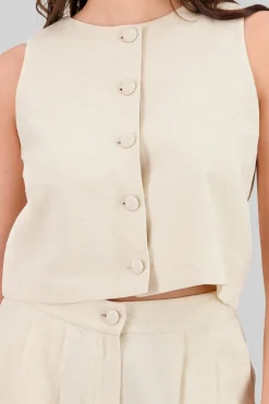 Chaleco liso botones